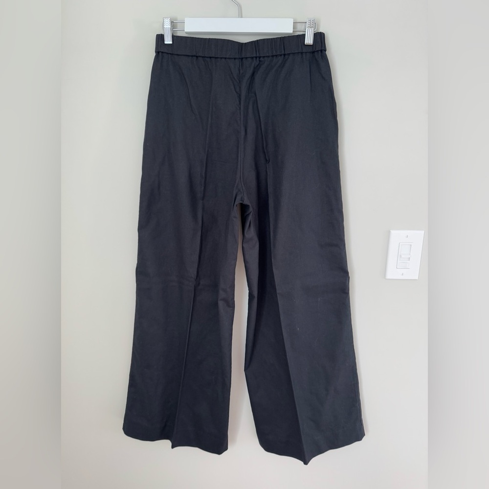 Banana Republic Linen-Blend Wide-Leg Pant Pleated - Black size 2 - Picture 8 of 16